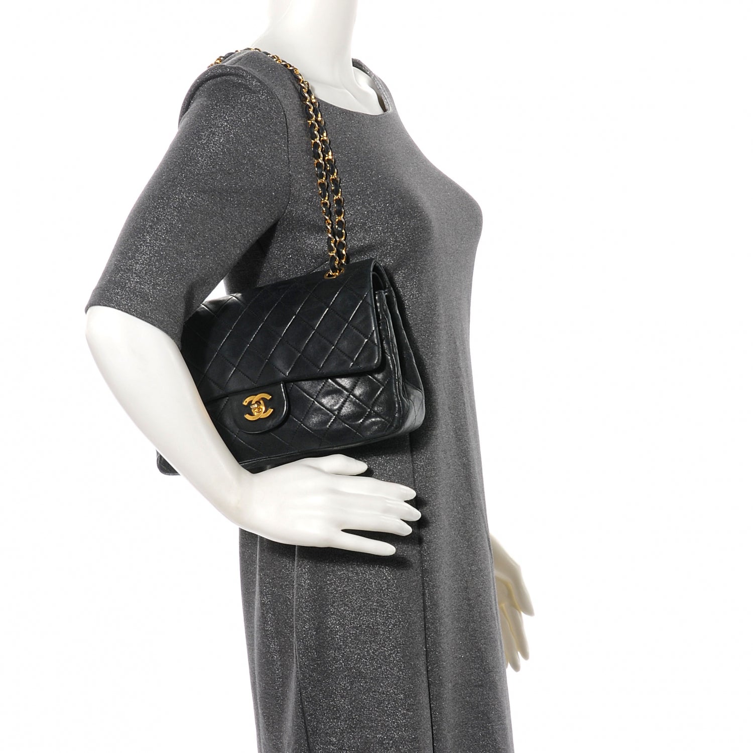 Chanel Lambskin Medium Double Flap Black 2 of 8