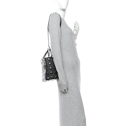 Christian Dior Lambskin Cannage Medium Lady Dior Black 2 of 9