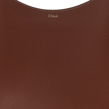 Chloe Small Grain Smooth Calfskin Medium Darryl Hobo Sepia Brown 7 of 9
