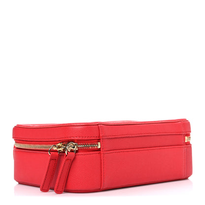 Chanel Caviar Quilted Medium CC Filigree Vanity Case Red 4 of 10