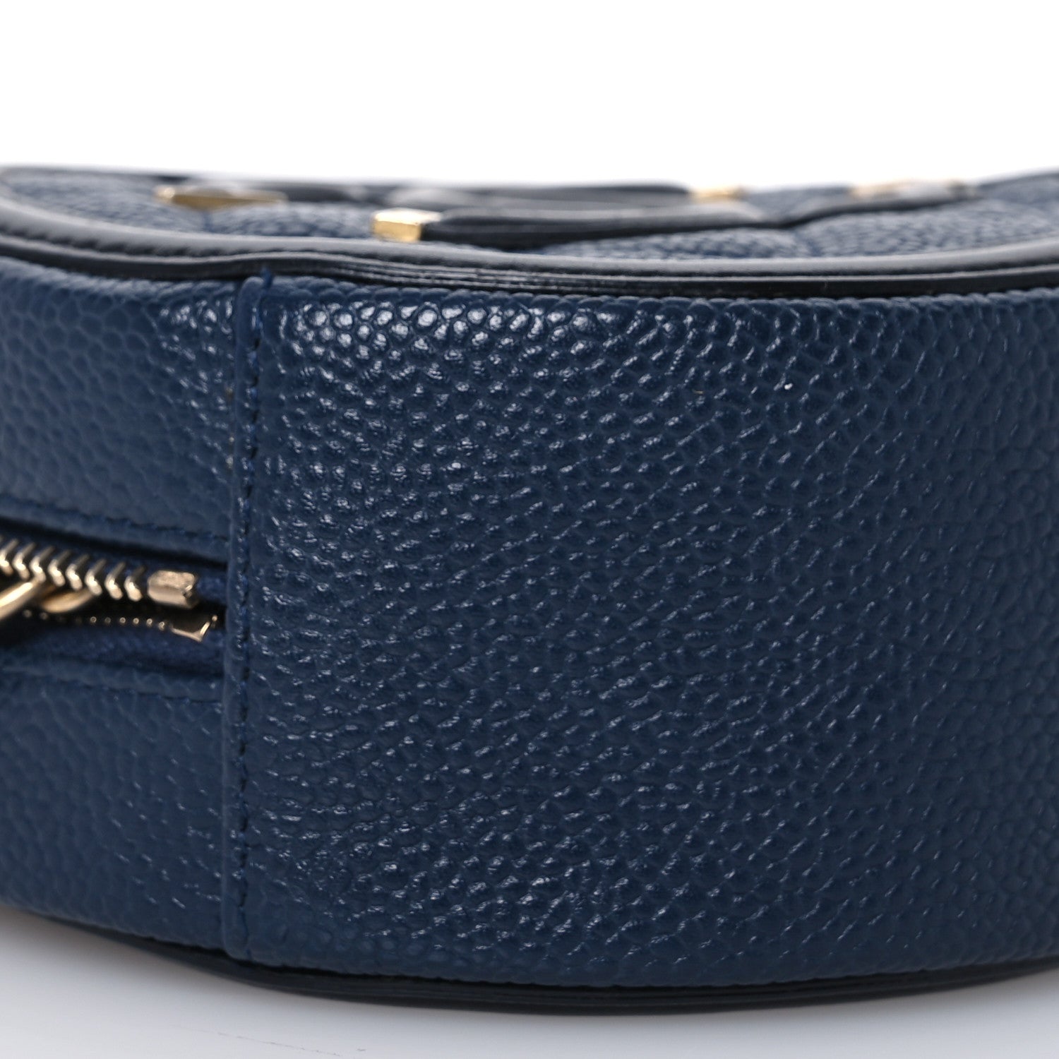 Chanel Caviar Quilted Round Filigree Crossbody Navy Black 9 of 10