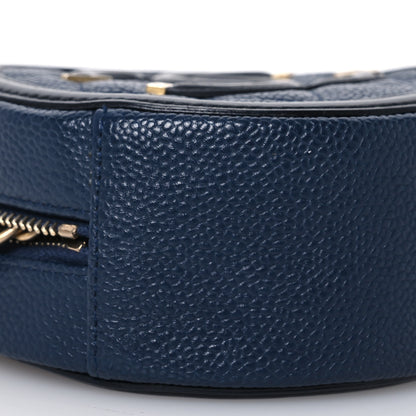 Chanel Caviar Quilted Round Filigree Crossbody Navy Black 9 of 10