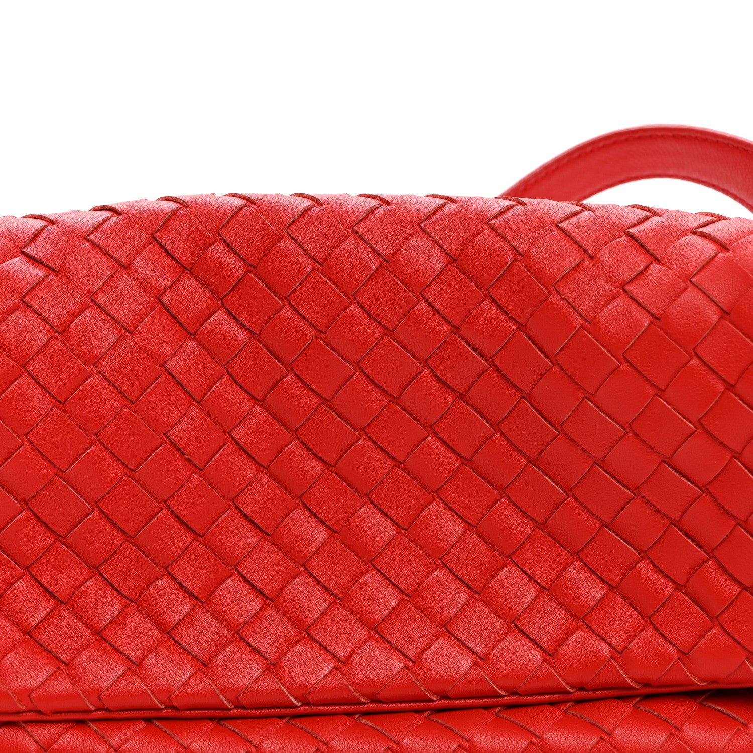 Bottega Veneta Nappa Intrecciato Crossbody Messenger Flap Red 7 of 9