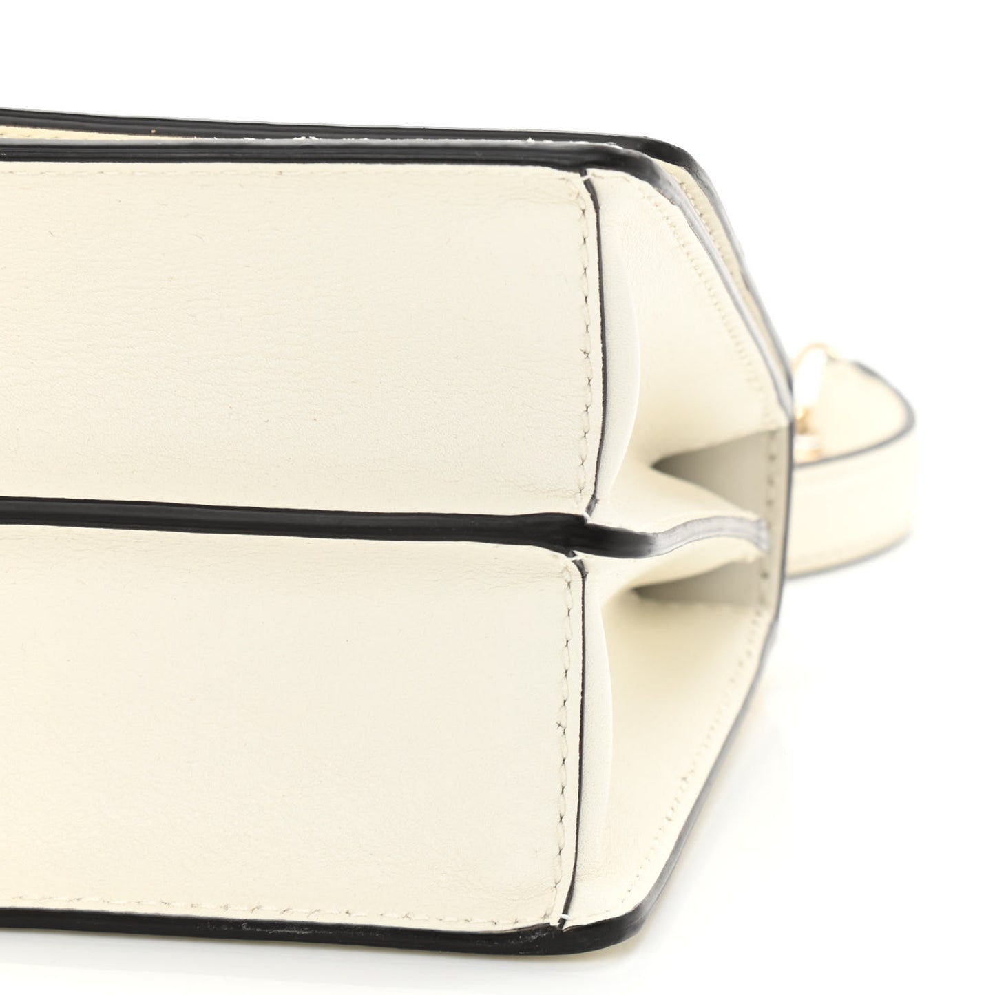 Shiny Calfskin Medium Varenne Shoulder Bag Latte