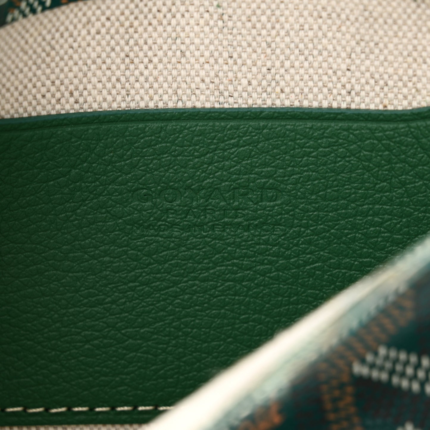 Goyardine Plumet Wallet Clutch Green