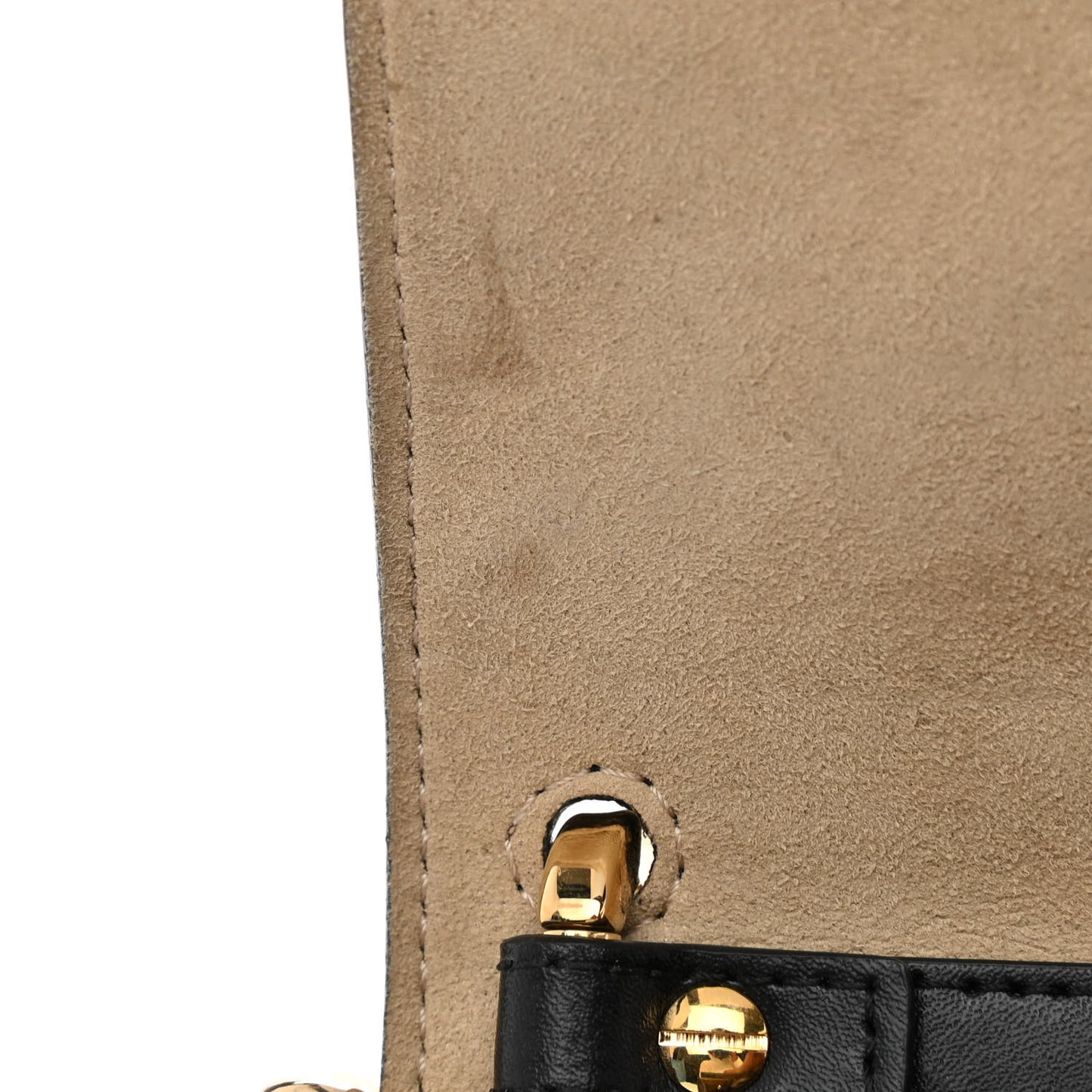 Vitello Liberty Bi-Color FF 1974 Embossed Small Kan U Shoulder Bag Maya Black