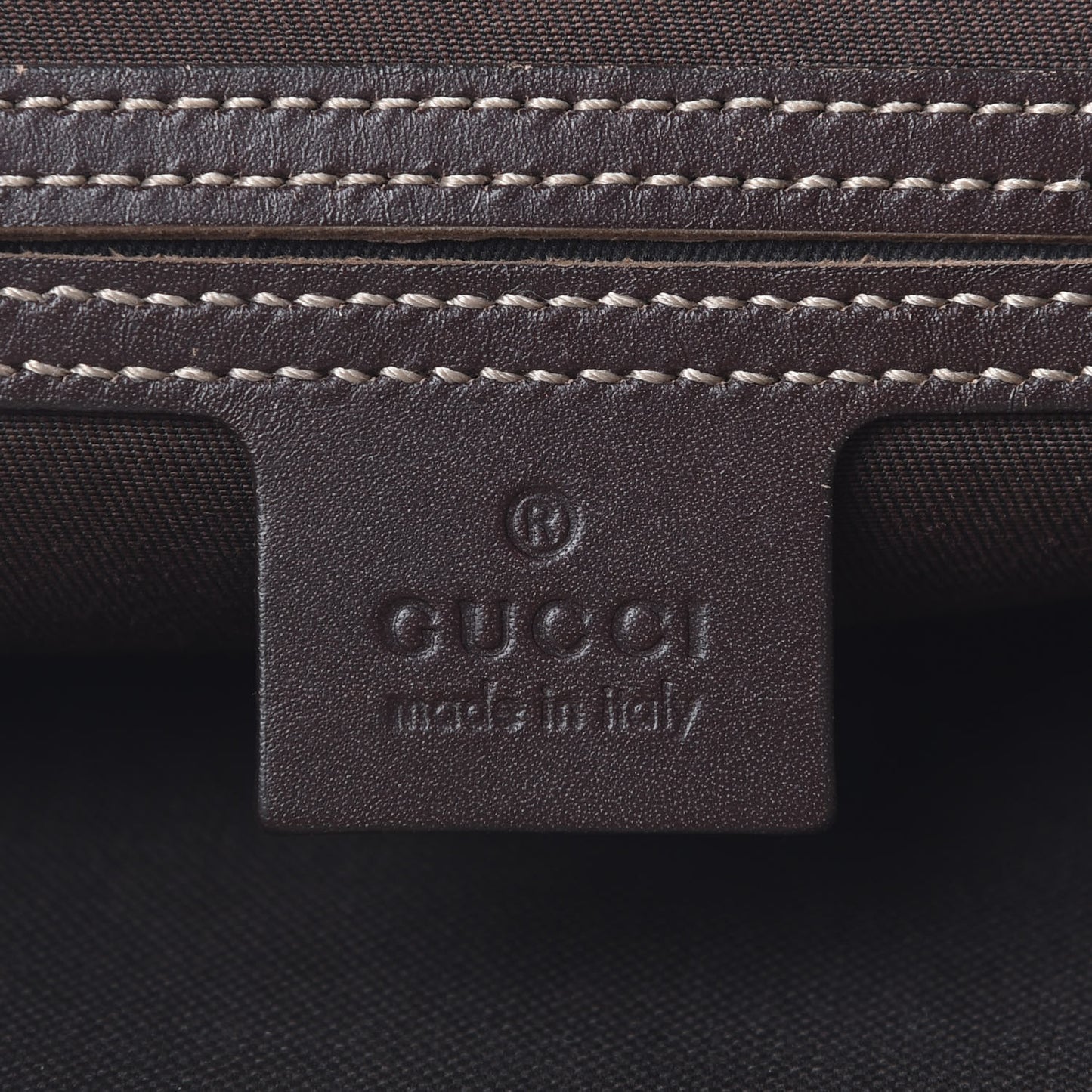 GG Supreme Monogram Small Flat Messenger Bag Dark Brown