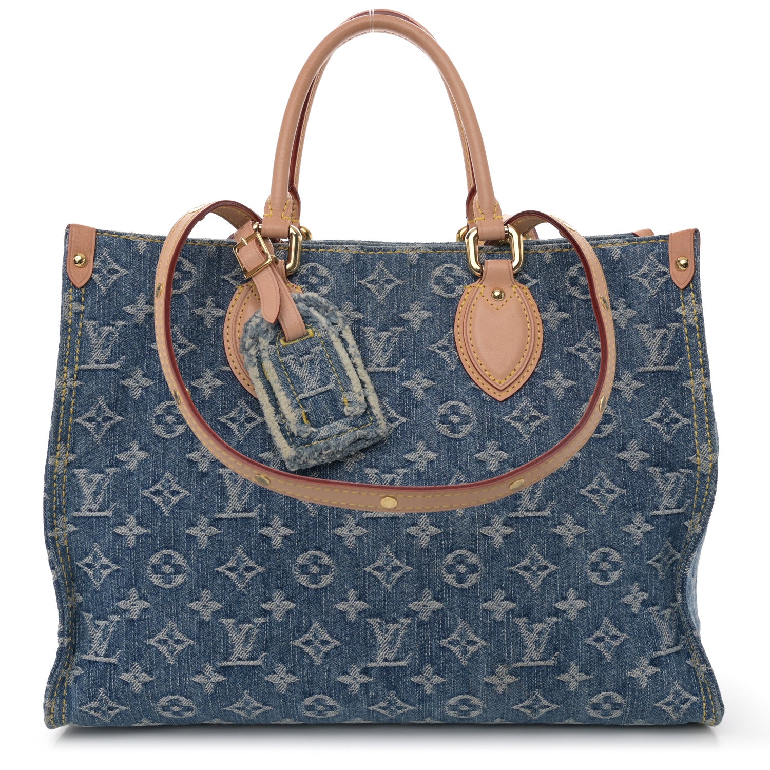 Louis Vuitton Monogram Denim Onthego MM Blue 1 of 9
