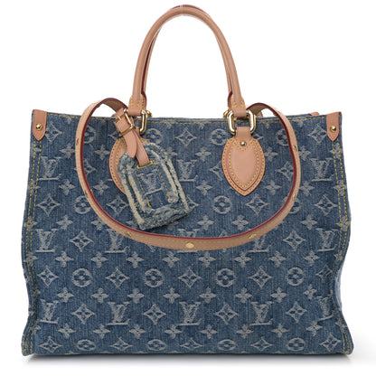 Louis Vuitton Monogram Denim Onthego MM Blue 1 of 9