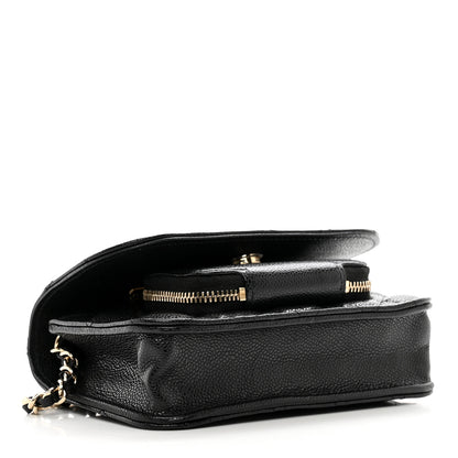 Chanel Caviar Quilted Business Affinity Clutch With Chain Black 4 of 11