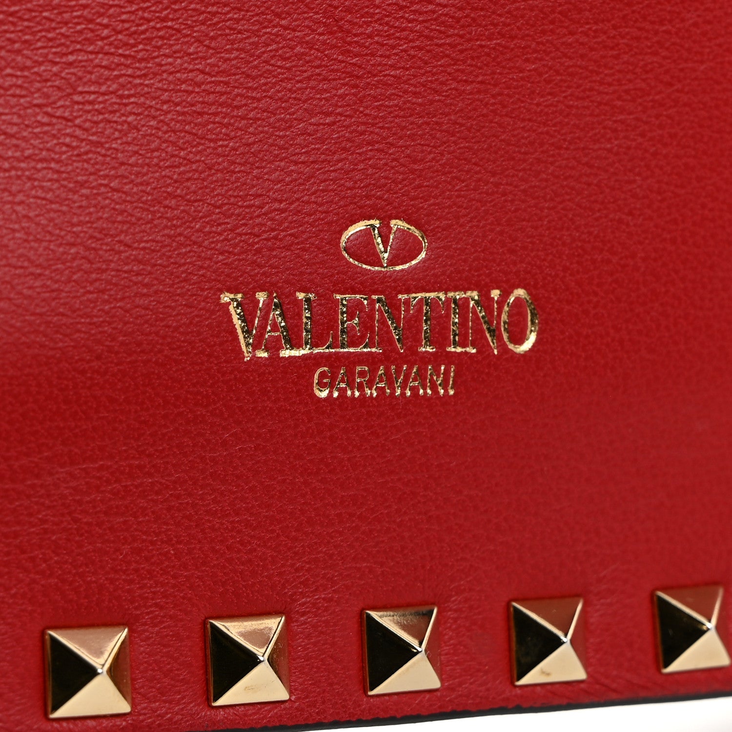 Valentino Garavani Nappa Rockstud Wristlet Clutch Rosso Valentino 7 of 9