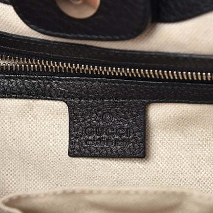 Gucci Calfskin New Bamboo Medium Tassel Tote Black 5 of 12