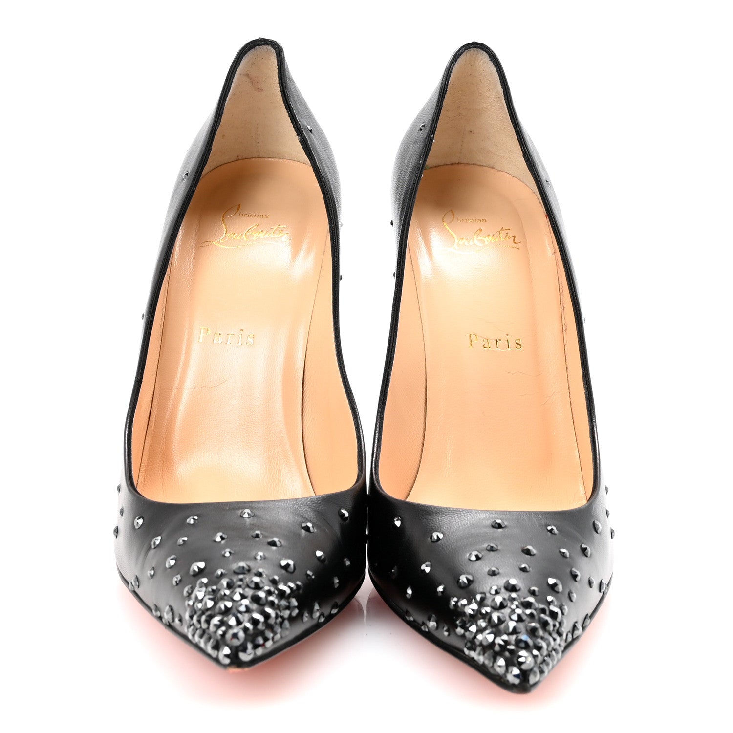 Christian Louboutin Kid Degrastrasss 100 Pumps 39.5 Hematite Black 3 of 9