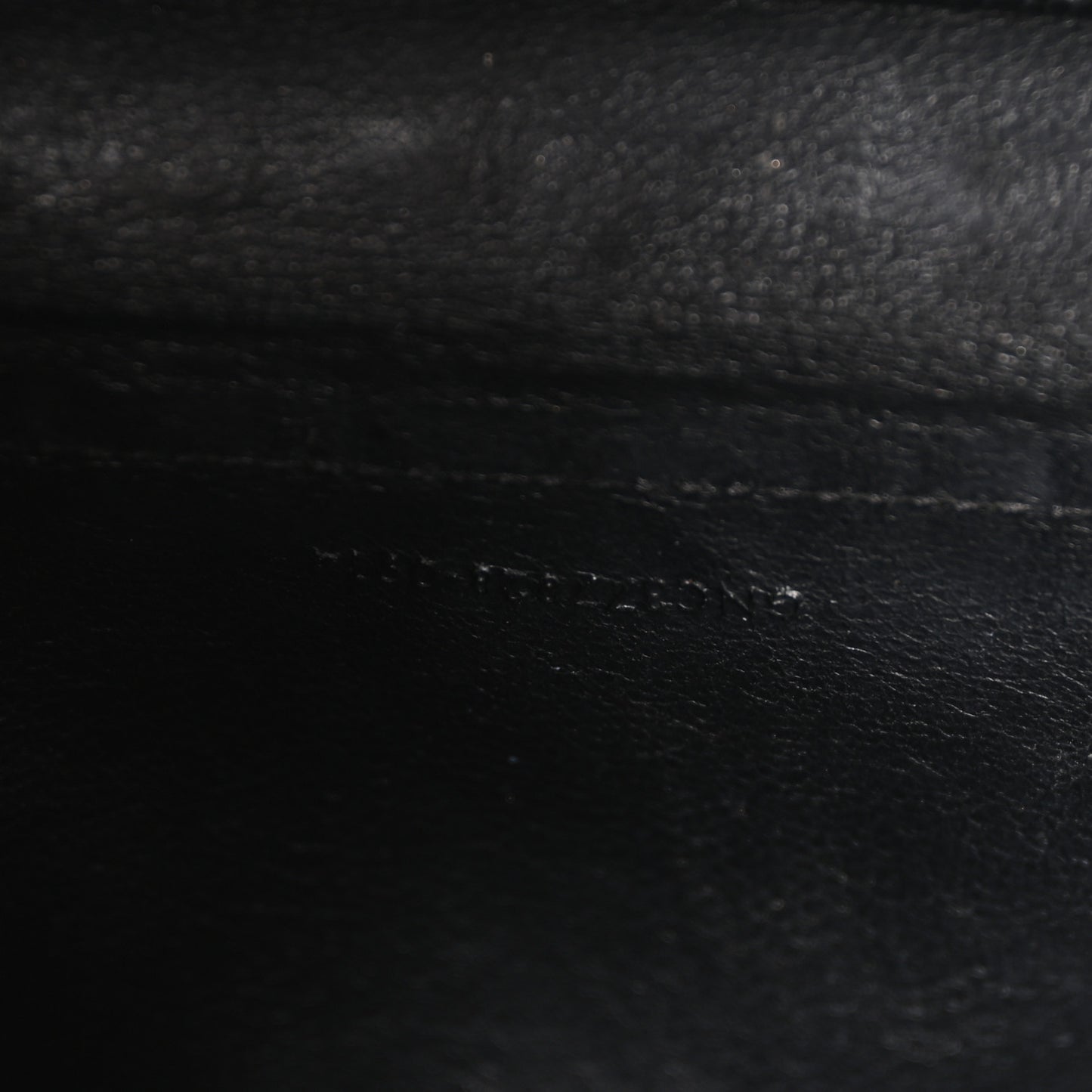 Grain De Poudre Matelasse Chevron Monogram Chain Wallet Black