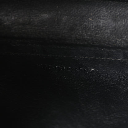 Saint Laurent Grain De Poudre Matelasse Chevron Monogram Chain Wallet Black 6 of 9