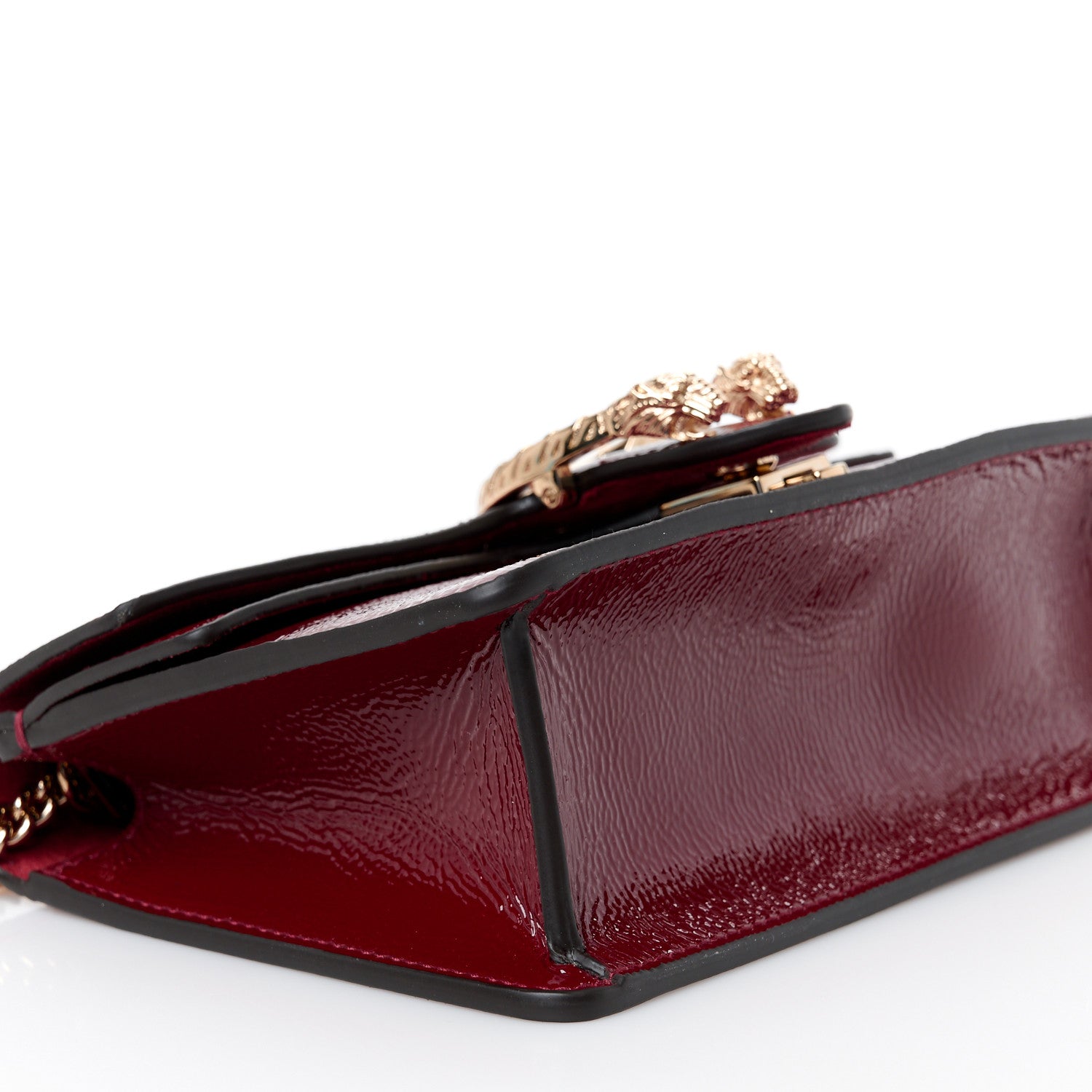 Gucci Crinkled Patent Mini Dionysus Shoulder Bag Rosso Ancora Red 9 of 10