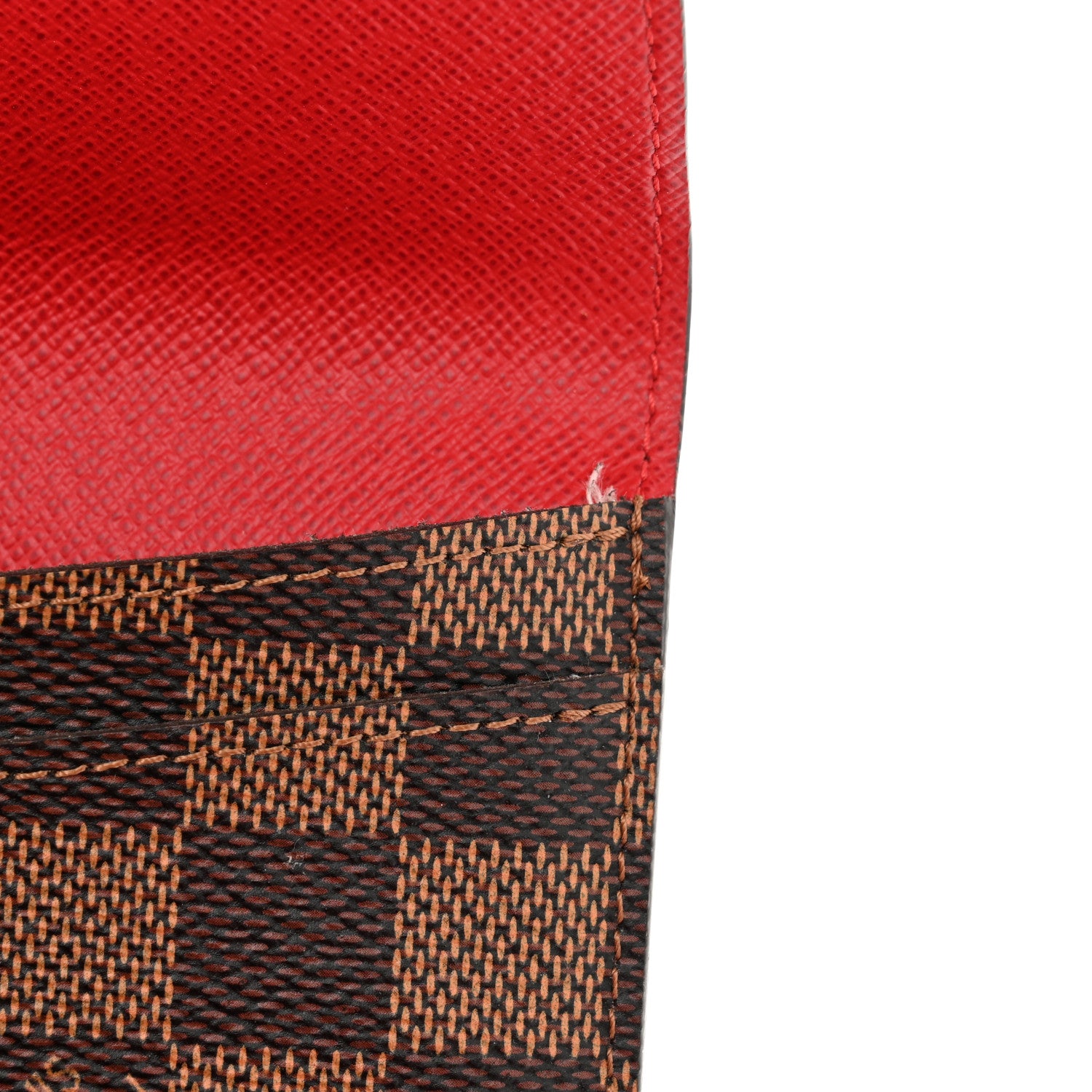 Louis Vuitton Damier Ebene Josephine Wallet Red 9 of 10