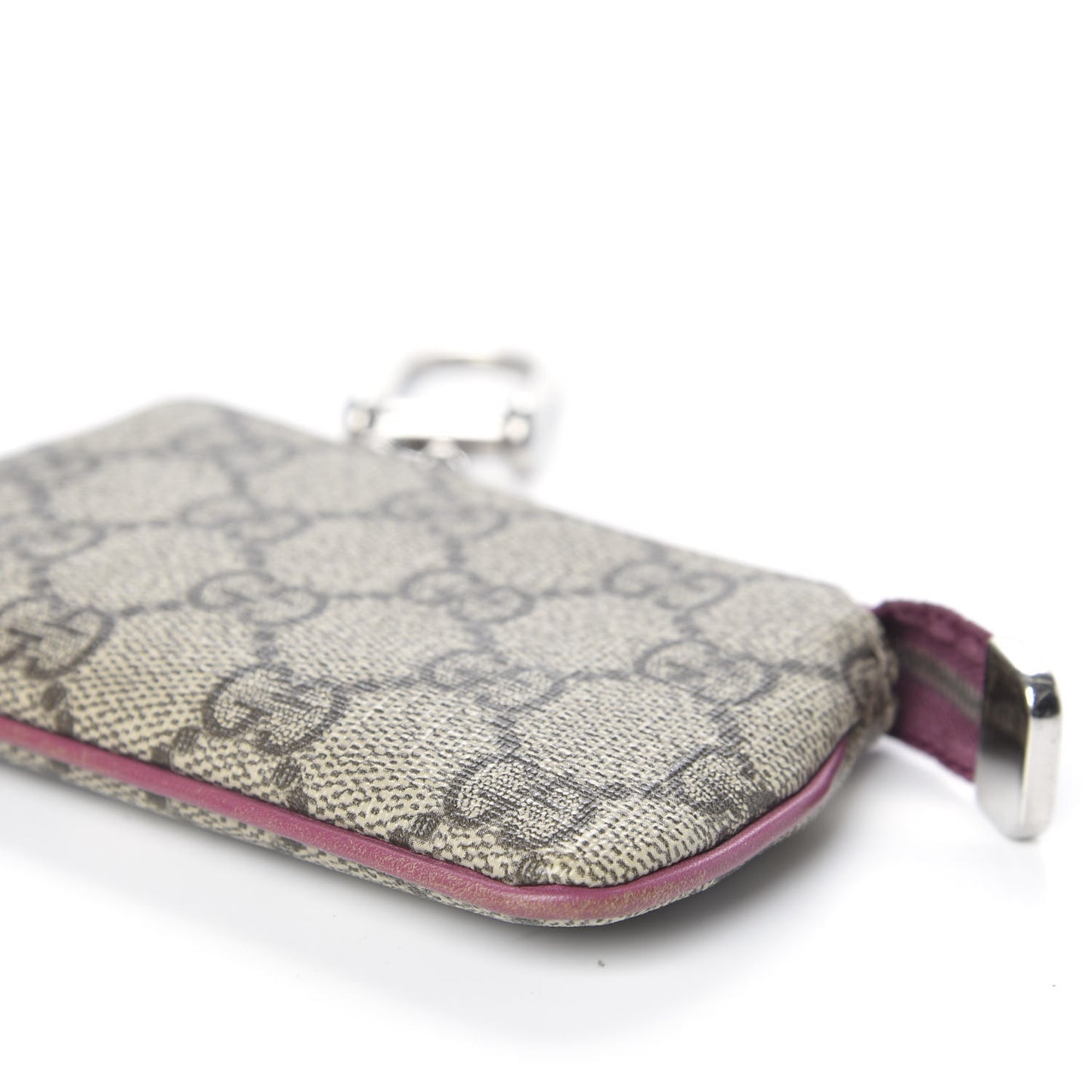 GG Supreme Monogram Key Case Beige Peonia Flower