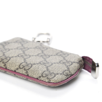 Gucci GG Supreme Monogram Key Case Beige Peonia Flower 9 of 9