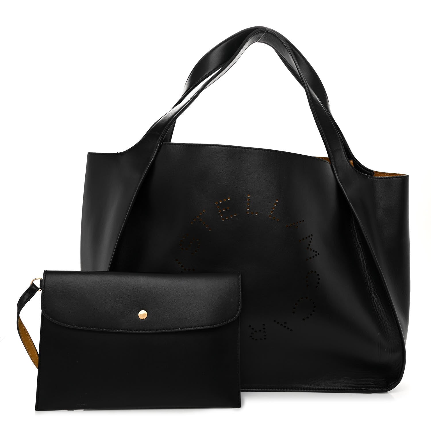 Stella McCartney Eco Alter Nappa East West Perforated Tote Black 1 of 14