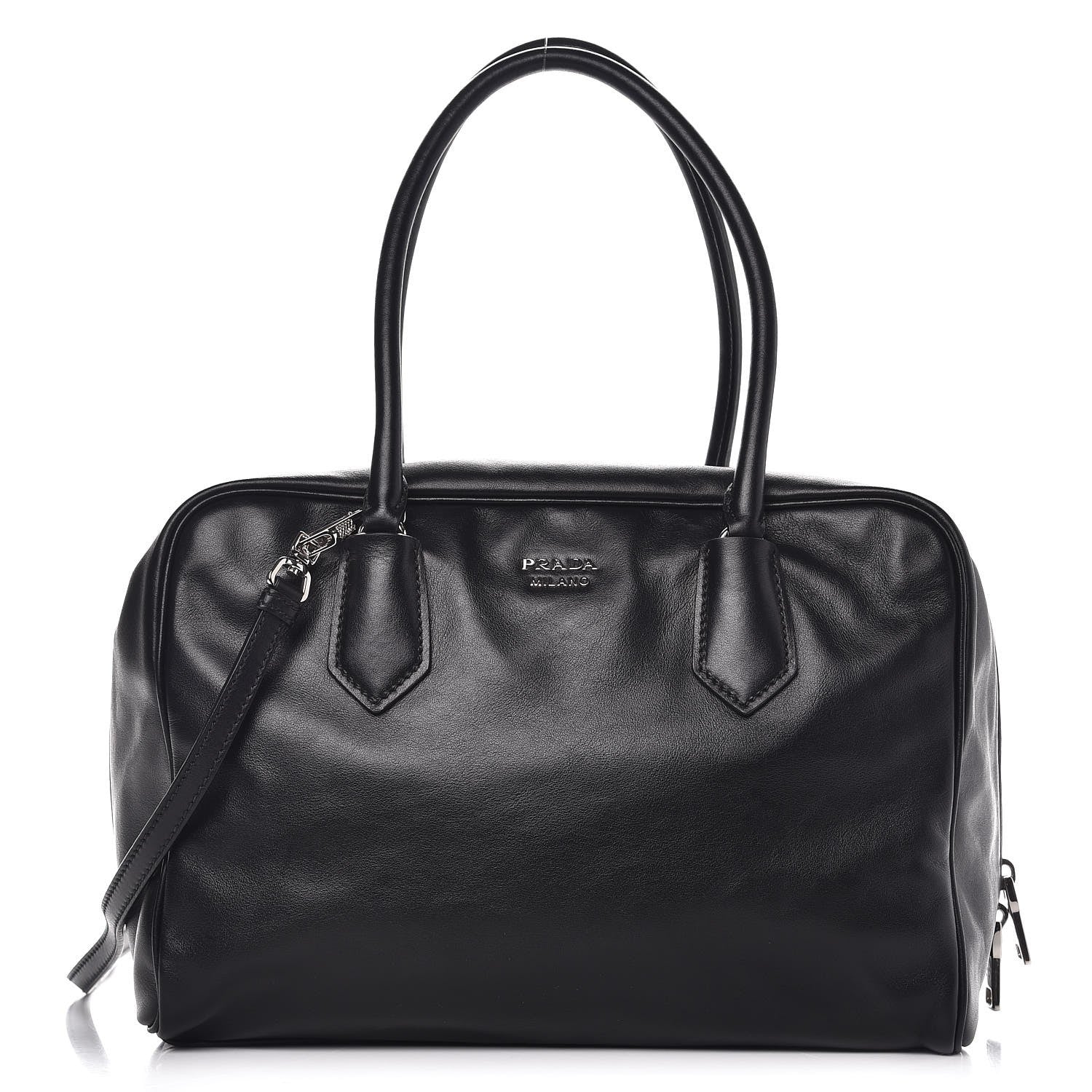 Prada Soft Calf Large Inside Tote Black Mughetto 1 of 13