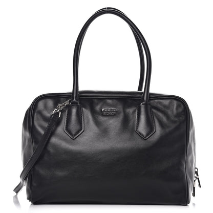 Prada Soft Calf Large Inside Tote Black Mughetto 1 of 13