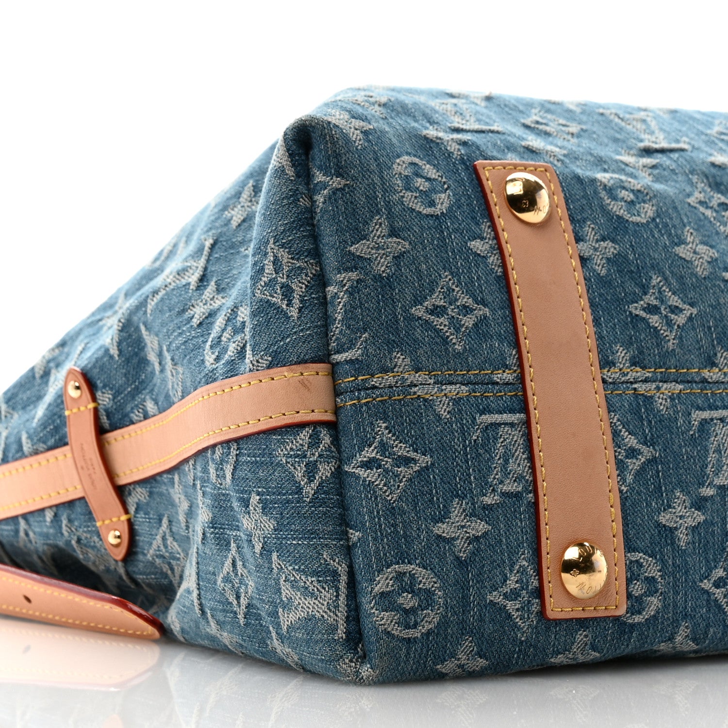 Louis Vuitton Monogram Denim CarryAll MM Blue 9 of 13