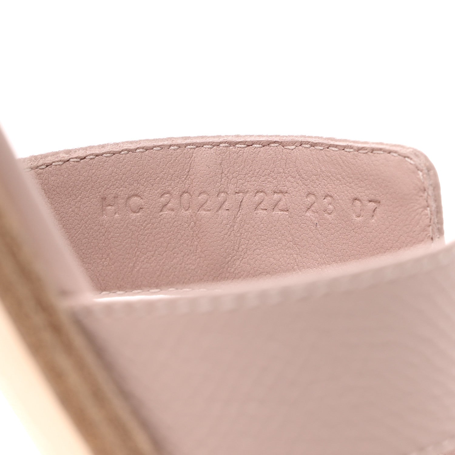 Hermes Epsom Oran Sandals 37 Rose Porcelaine 7 of 8