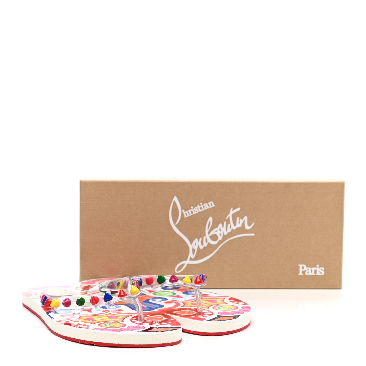 Christian Louboutin Rubber Flip Flop 37 Multicolor 7 of 7