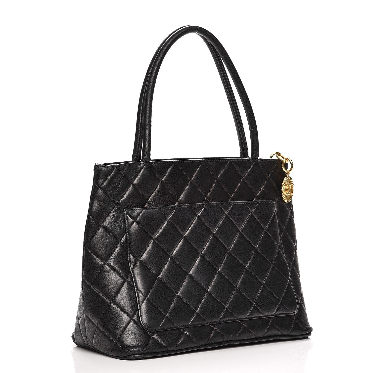 Chanel Lambskin Quilted Medallion Tote Black 3 of 15