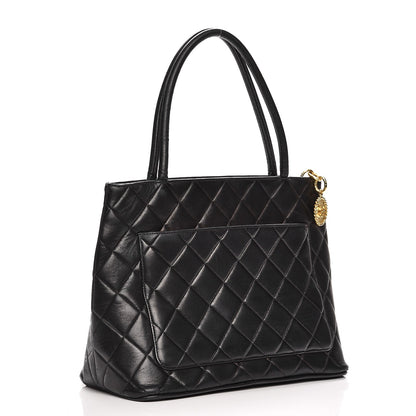 Chanel Lambskin Quilted Medallion Tote Black 3 of 15