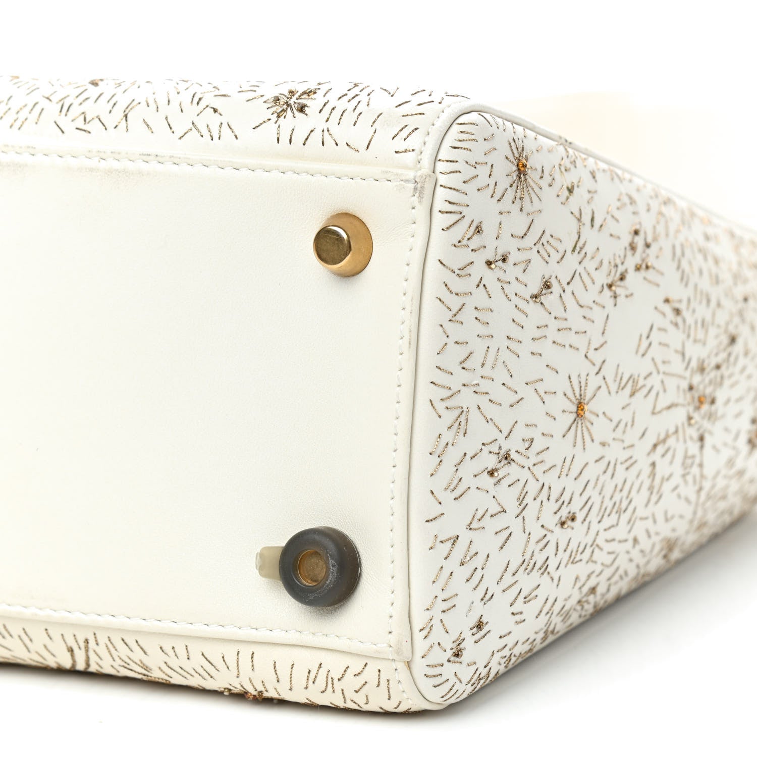 Christian Dior Smooth Calfskin Embroidered The Moon in My Eyes Medium Lady Dior White 7 of 13
