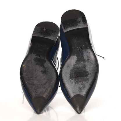 Louis Vuitton Patent Calfskin Cover Girl Flats 38 Navy 7 of 10