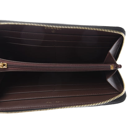 Chanel Caviar Quilted Large Gusset Zip Around Wallet Black 5 of 11