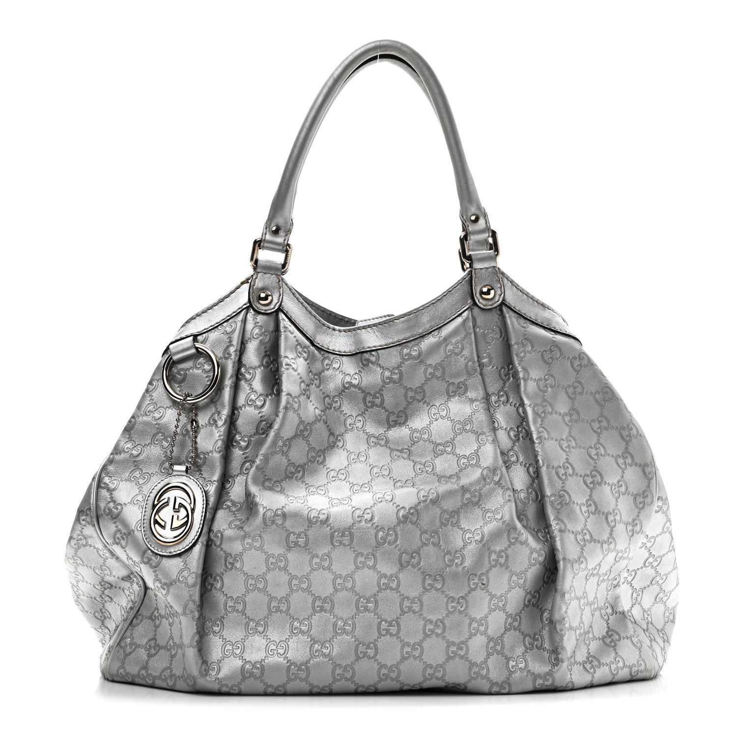 Gucci Guccissima Large Sukey Tote Silver 1 of 12