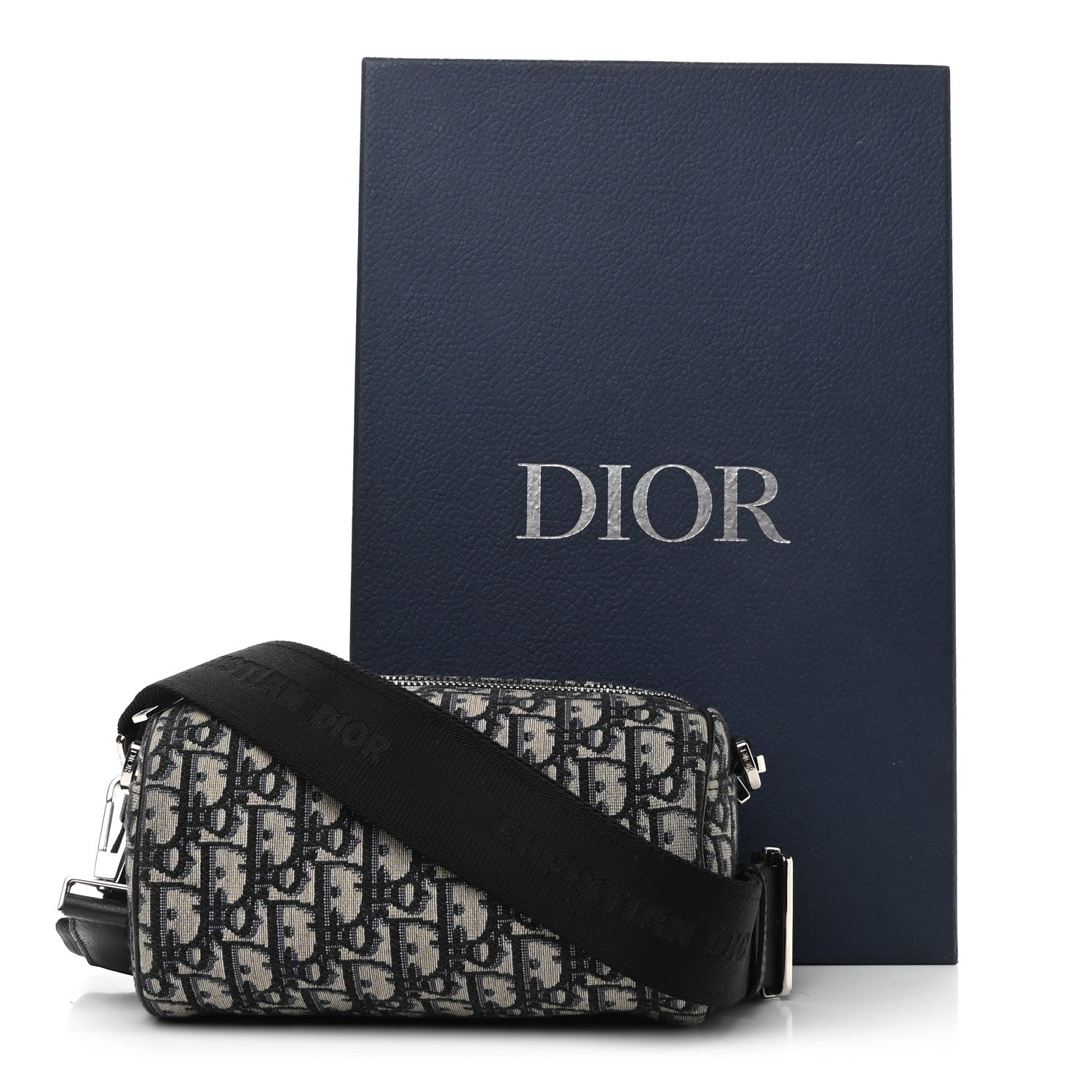 Christian Dior Oblique Roller Messenger Bag Blue 13 of 13
