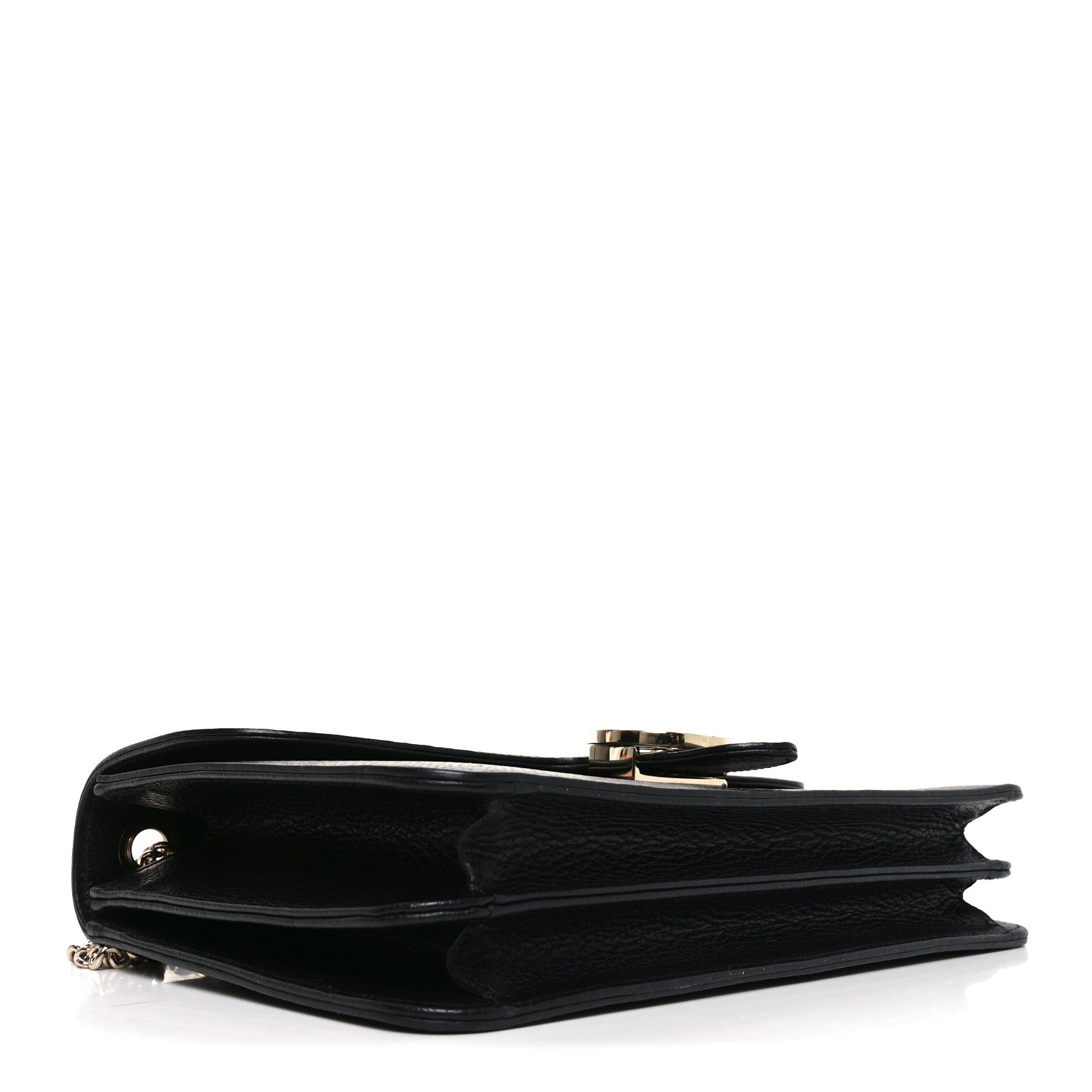 Gucci Dollar Calfskin Interlocking G Shoulder Bag Black 4 of 11
