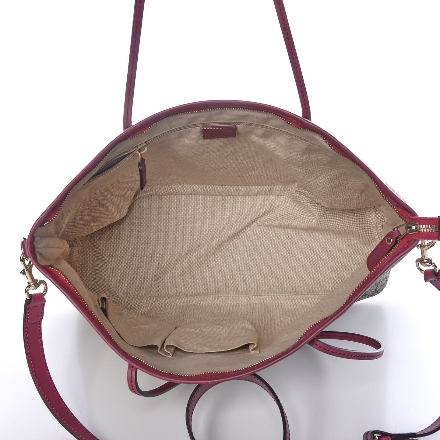 GG Supreme Monogram Medium Zippered Tote Beige New Rosette