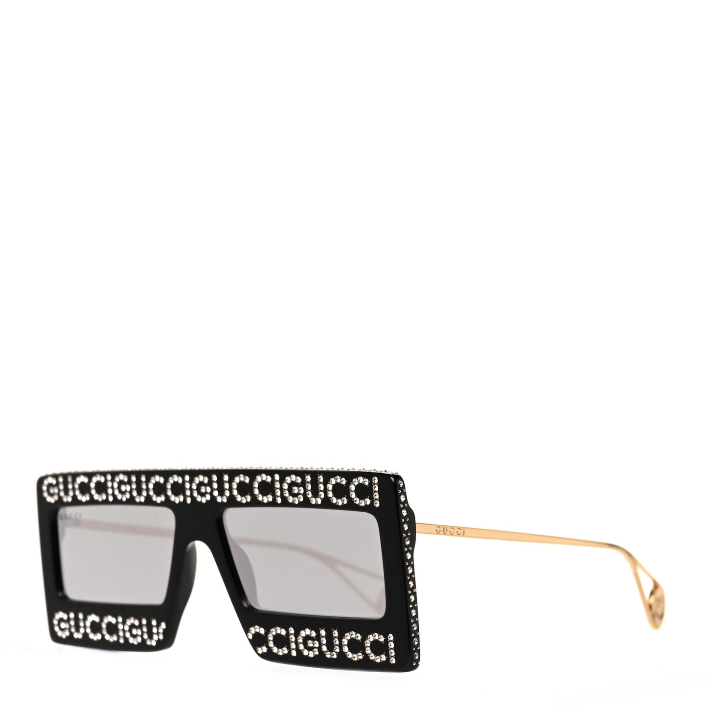 Acetate Crystal Mask-Frame Sunglasses GG0431S Black