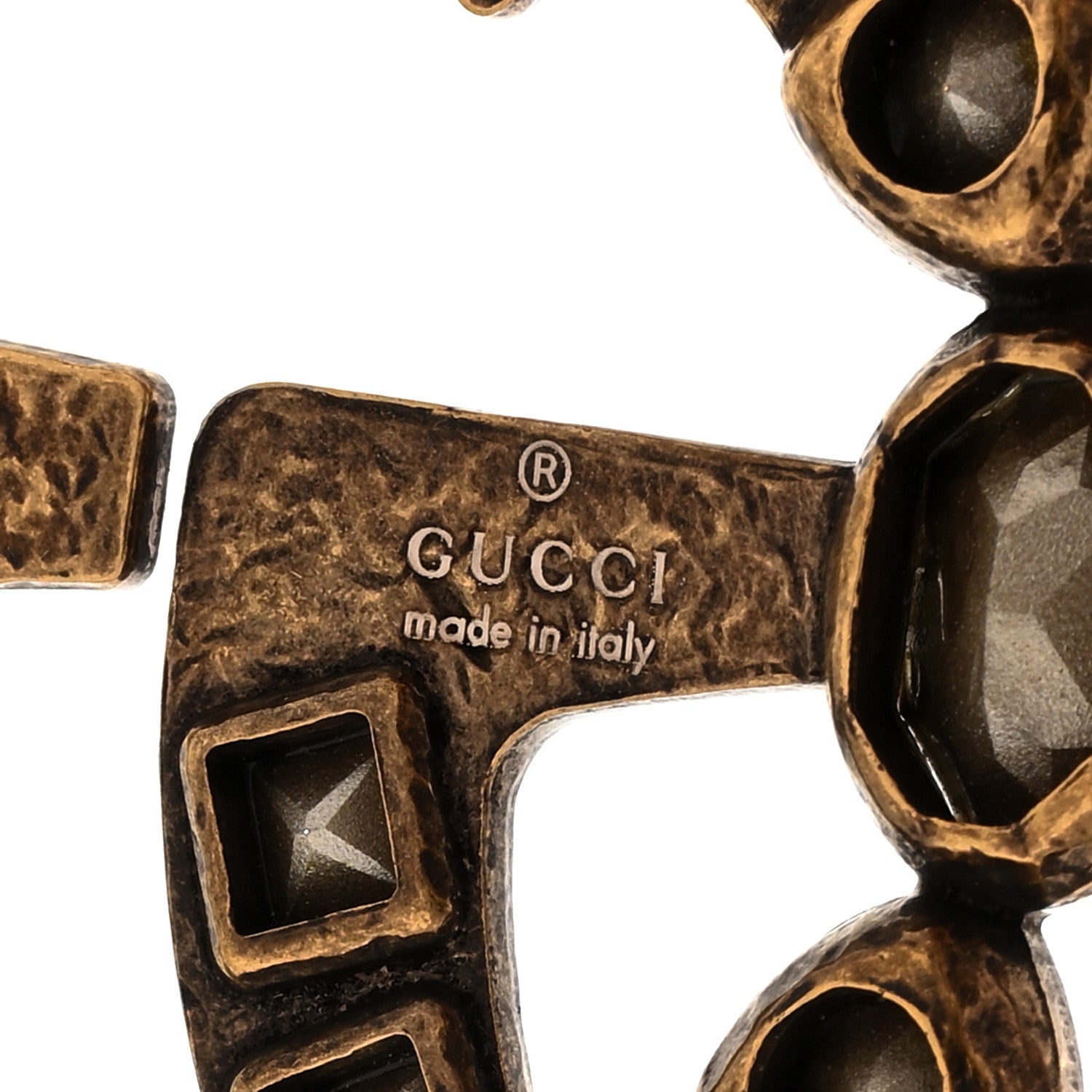 Gucci Crystal Pearl Double G Necklace Aged Gold Multicolor 4 of 6