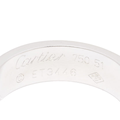 Cartier 18K White Gold 5.5mm LOVE Ring 51 5.75 4 of 4