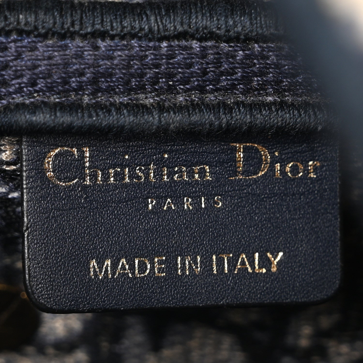 Christian Dior Oblique Embroidered Saddle Bag Blue 6 of 10