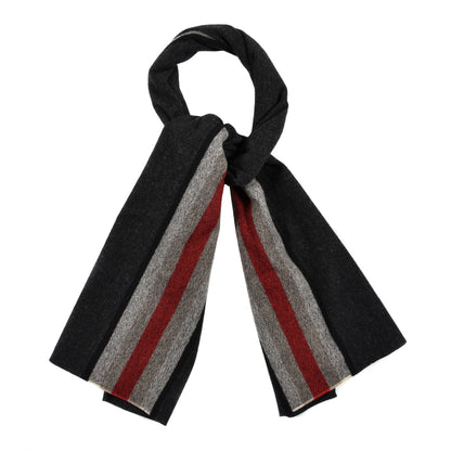 Burberry Wool Stripe Scarf Grey 1 of 5