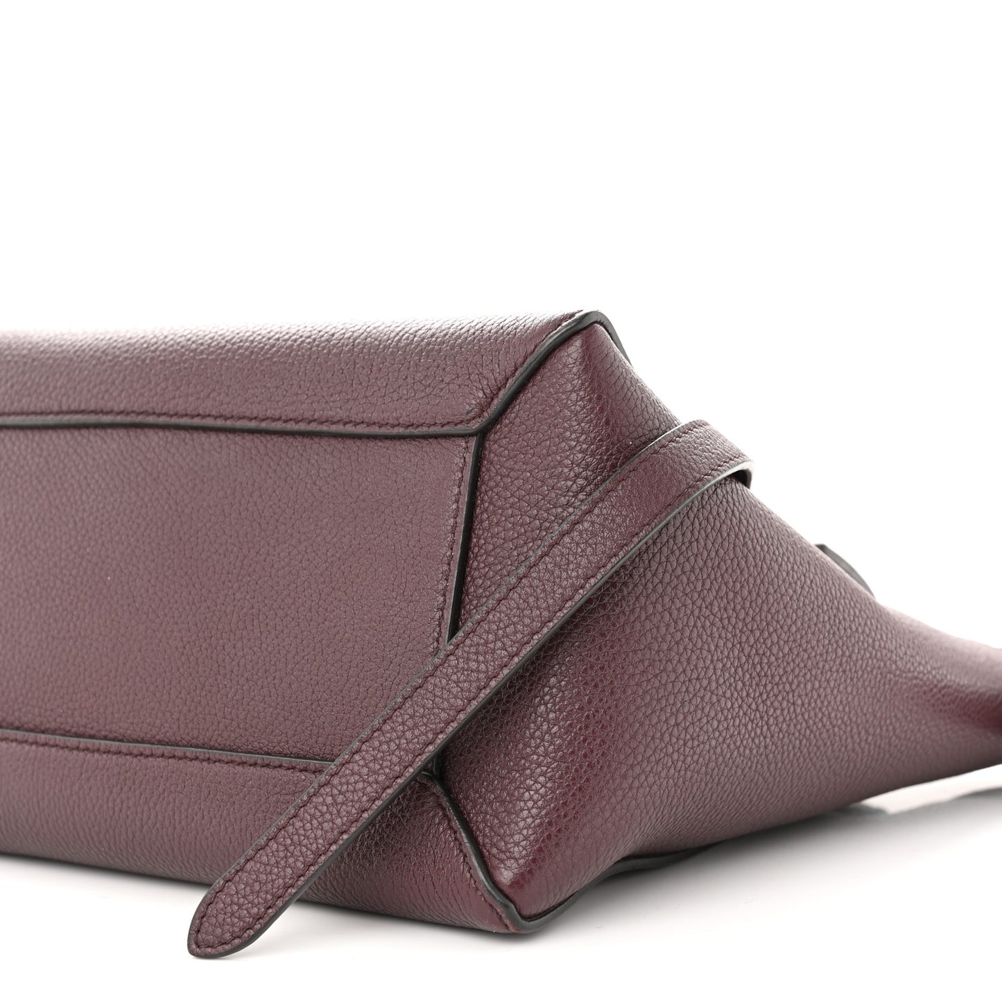Grained Calfskin Micro Belt Bag Burgundy