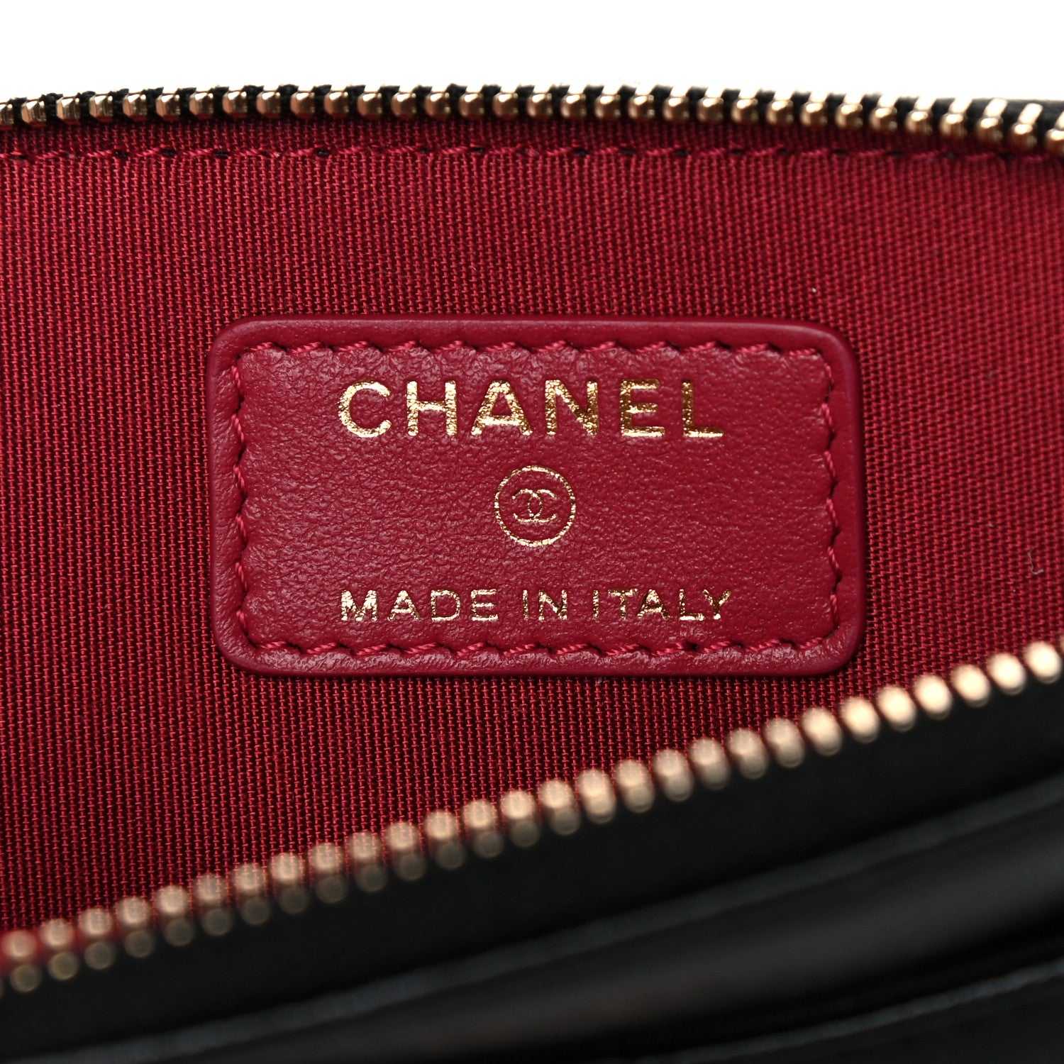 Chanel Lambskin Quilted Chanel 19 Zip Card Holder Wallet Black 6 of 8