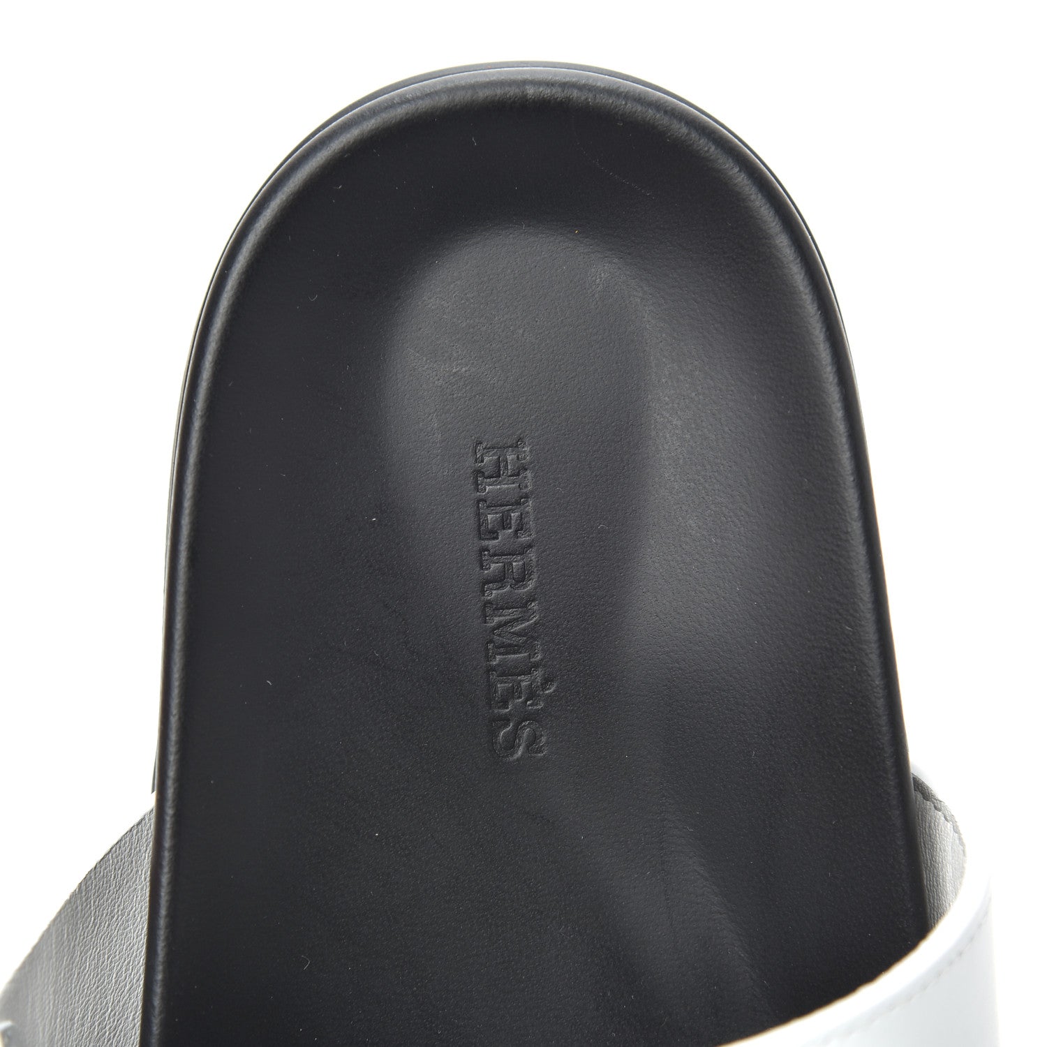 Hermes Calfskin Womens Chypre Sandals 37.5 White 5 of 7