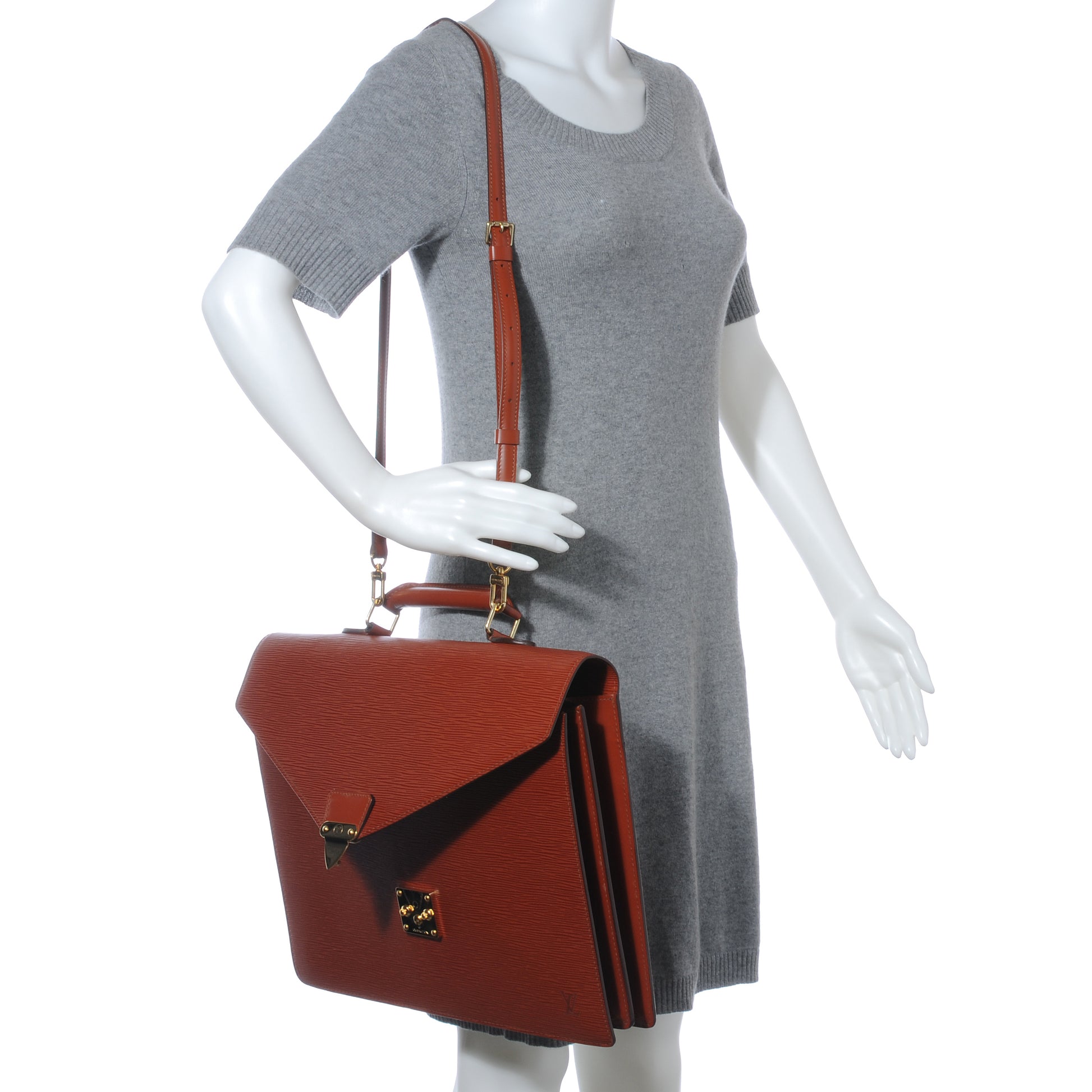 Louis Vuitton Epi Serviette Ambassadeur Briefcase Fawn 2 of 8