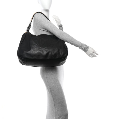 Chanel Lambskin Large Edgy Hobo Black 2 of 14