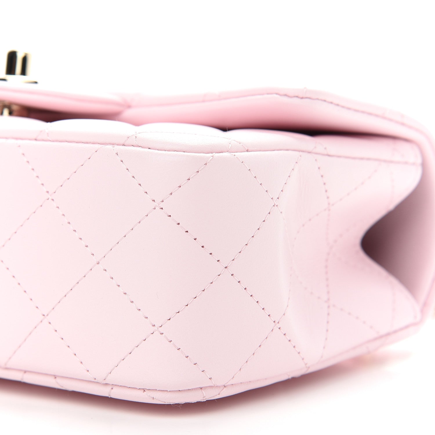 Chanel Lambskin Quilted Mini Top Handle Rectangular Flap Light Pink 9 of 9