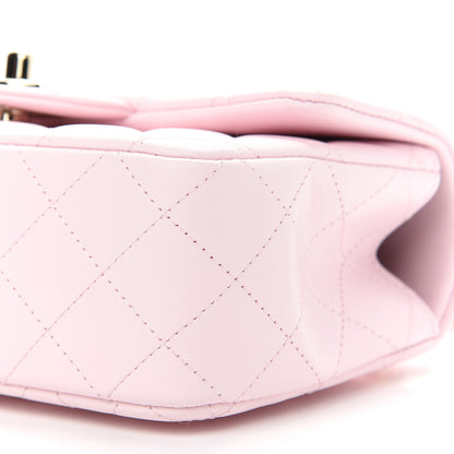Chanel Lambskin Quilted Mini Top Handle Rectangular Flap Light Pink 9 of 9
